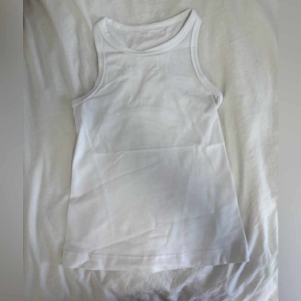 Lululemon Align waist-length racerback back tank top White 0
